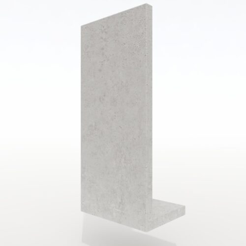 Mur ogrodzeniowy z betonu architektonicznego (100 cm szerokości)