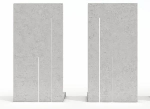 Mur ogrodzeniowy betonu architektonicznego LAMPA LED