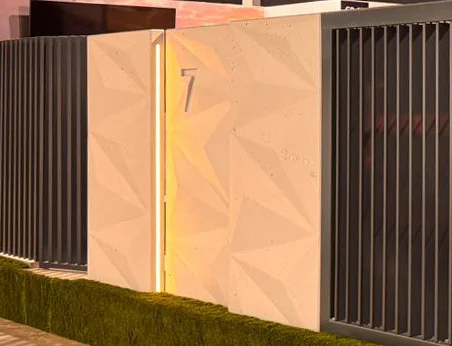 Mur ogrodzeniowy betonu architektonicznego Diamond line 3D