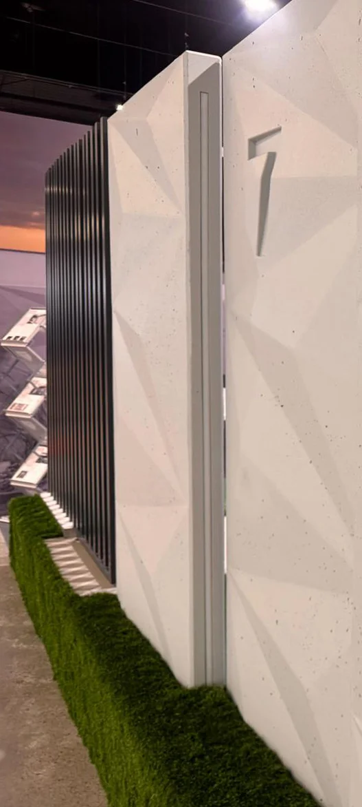 Mur ogrodzeniowy betonu architektonicznego Diamond line 3D