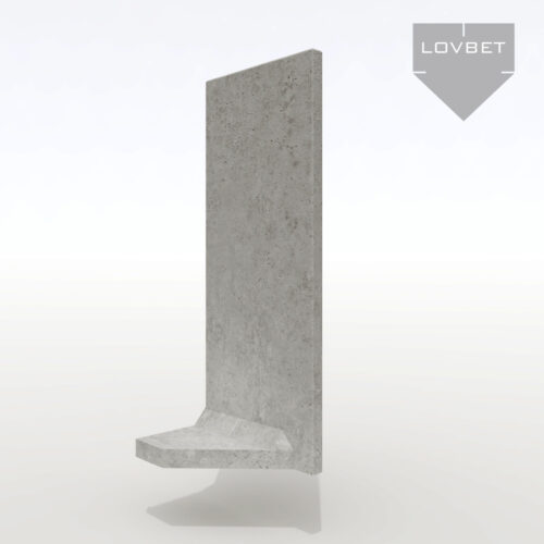 narożniki_lewy Mur ogrodzeniowy narożny - lewy - z betonu architektonicznego (100 cm szerokości)