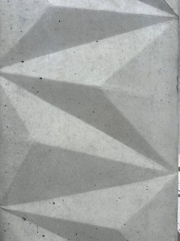 Mur ogrodzeniowy z betonu architektonicznego Diamond line 3D