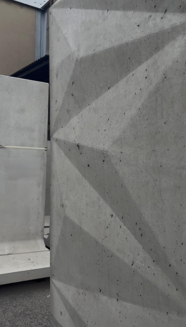 Mur ogrodzeniowy z betonu architektonicznego Diamond line 3D