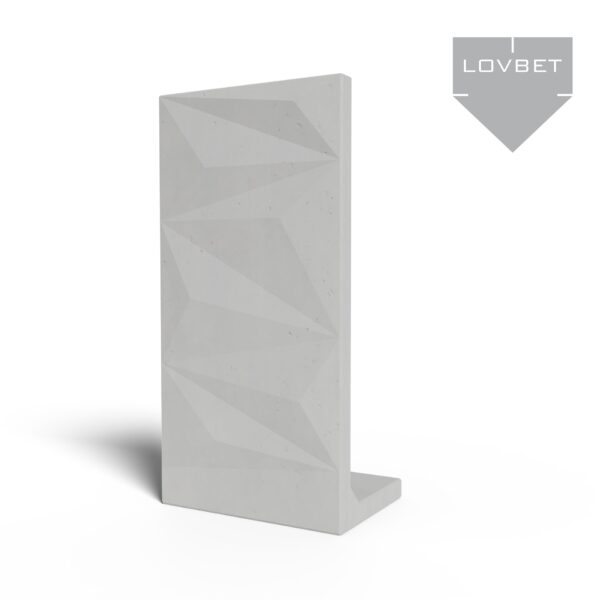 Mur ogrodzeniowy z betonu architektonicznego Diamond line 3D