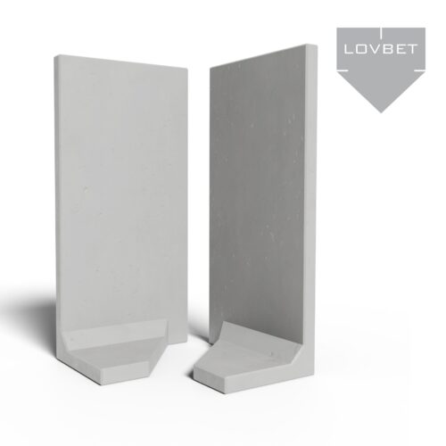 Mur ogrodzeniowy narożny z betonu architektonicznego - komplet narożników składa się z dwóch elementów (100 cm szerokości)