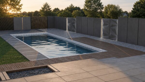 diamond_wiz Mur ogrodzeniowy z betonu architektonicznego Diamond line 3D